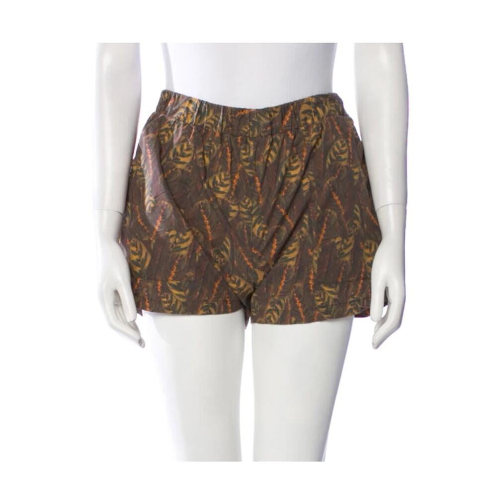 MATIN Leaf Tropical Neutral Printed Women's Shorts sz US 6